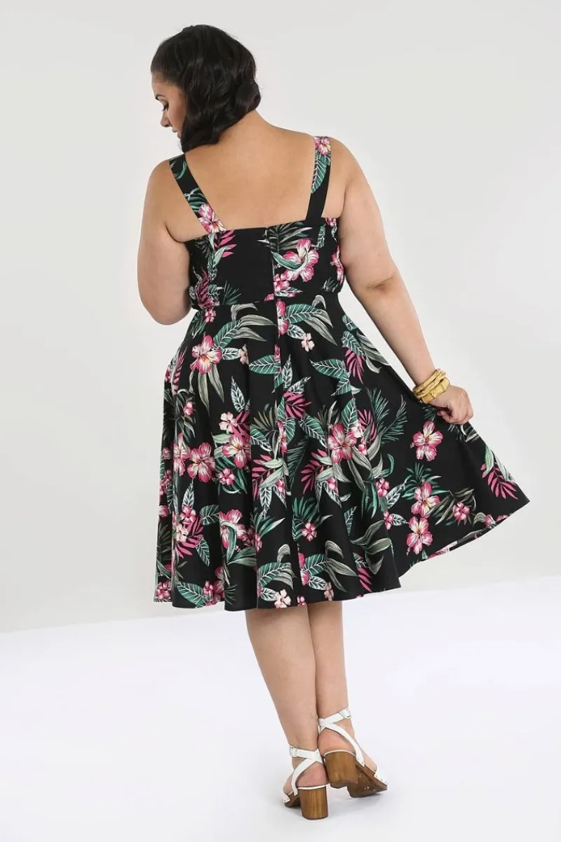 Hell Bunny Kalani 50's Dress Black Discount