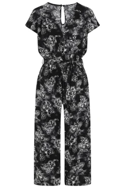 Hell Bunny Kasumi Jumpsuit Grey New