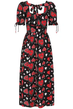 Hell Bunny Kate Heart Dress Black Best
