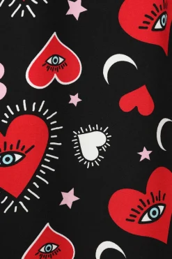 Hell Bunny Kate Heart Dress Black Best