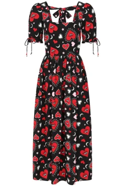 Hell Bunny Kate Heart Dress Black Best