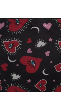 Hell Bunny Kate Heart Mesh Skirt Black Online