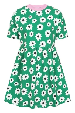 Hell Bunny Kitsch Daisy MIni Dress Green Online