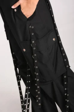 Hell Bunny Kraken Trousers Black New