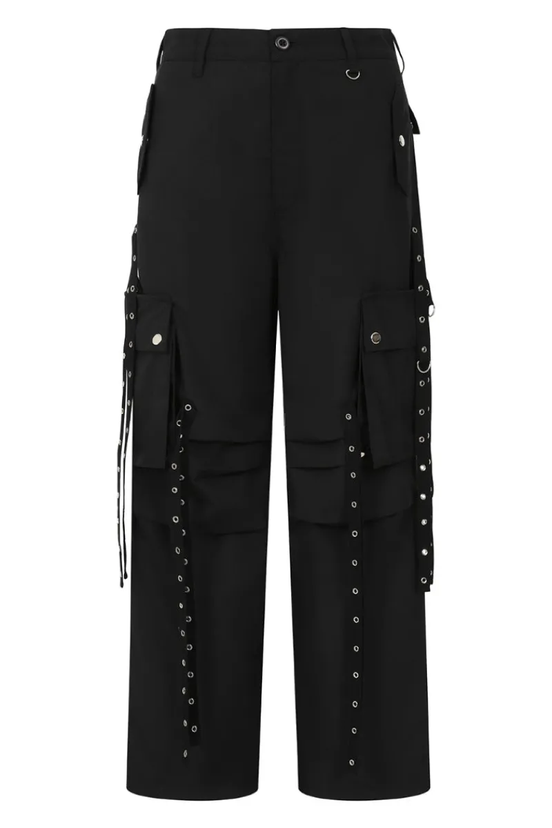 Hell Bunny Kraken Trousers Black New