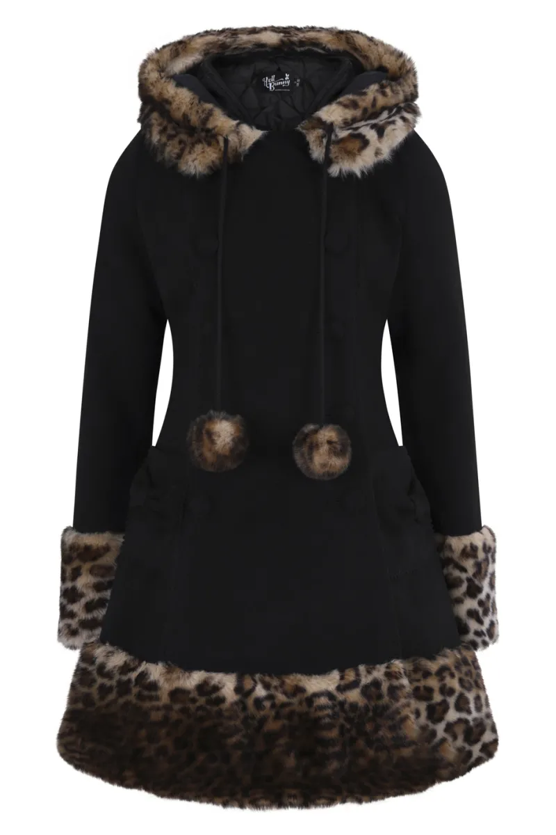 Hell Bunny Leah Jane Coat Black Discount