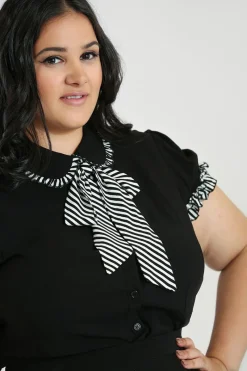 Hell Bunny Leslie Blouse Hot