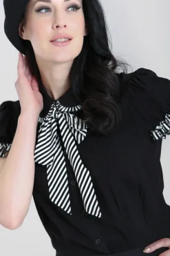 Hell Bunny Leslie Blouse Hot