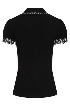 Hell Bunny Leslie Blouse Hot