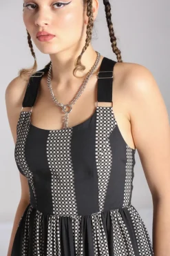 Hell Bunny Lita Dress Black/Grey Sale