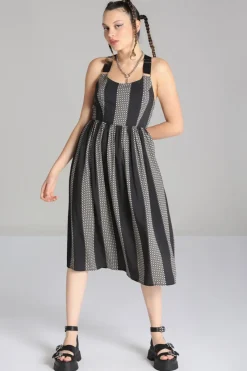Hell Bunny Lita Dress Black/Grey Sale