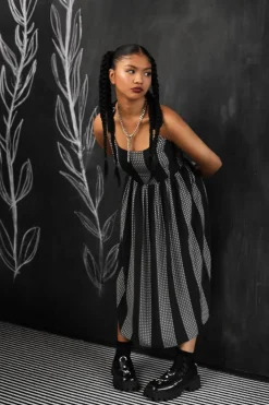 Hell Bunny Lita Dress Black/Grey Sale