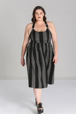 Hell Bunny Lita Dress Black/Grey Sale