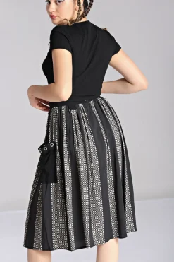 Hell Bunny Lita Skirt Black/Grey Discount