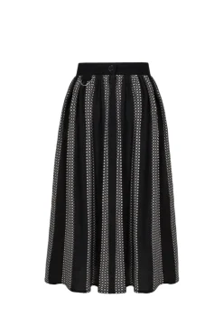 Hell Bunny Lita Skirt Black/Grey Discount