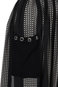 Hell Bunny Lita Skirt Black/Grey Discount