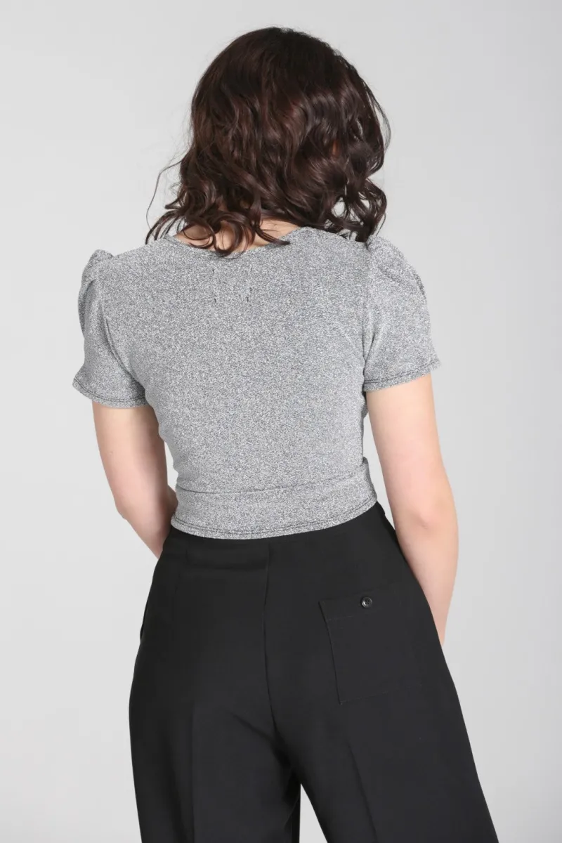 Hell Bunny Loco-Motion Top Silver Online