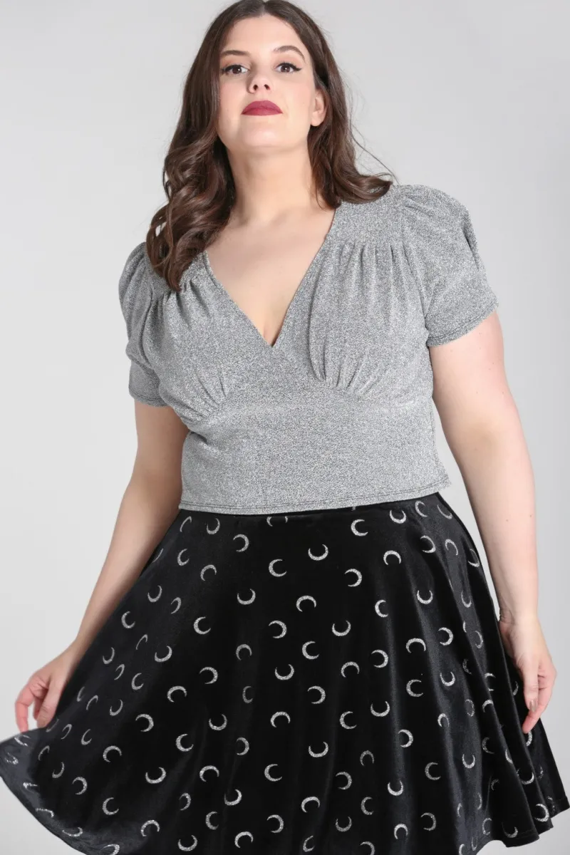 Hell Bunny Loco-Motion Top Silver Online