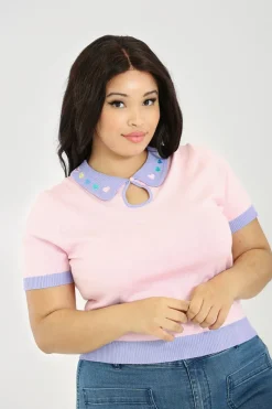 Hell Bunny Lollie Top Pink Hot