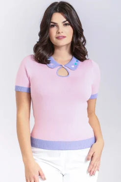 Hell Bunny Lollie Top Pink Hot