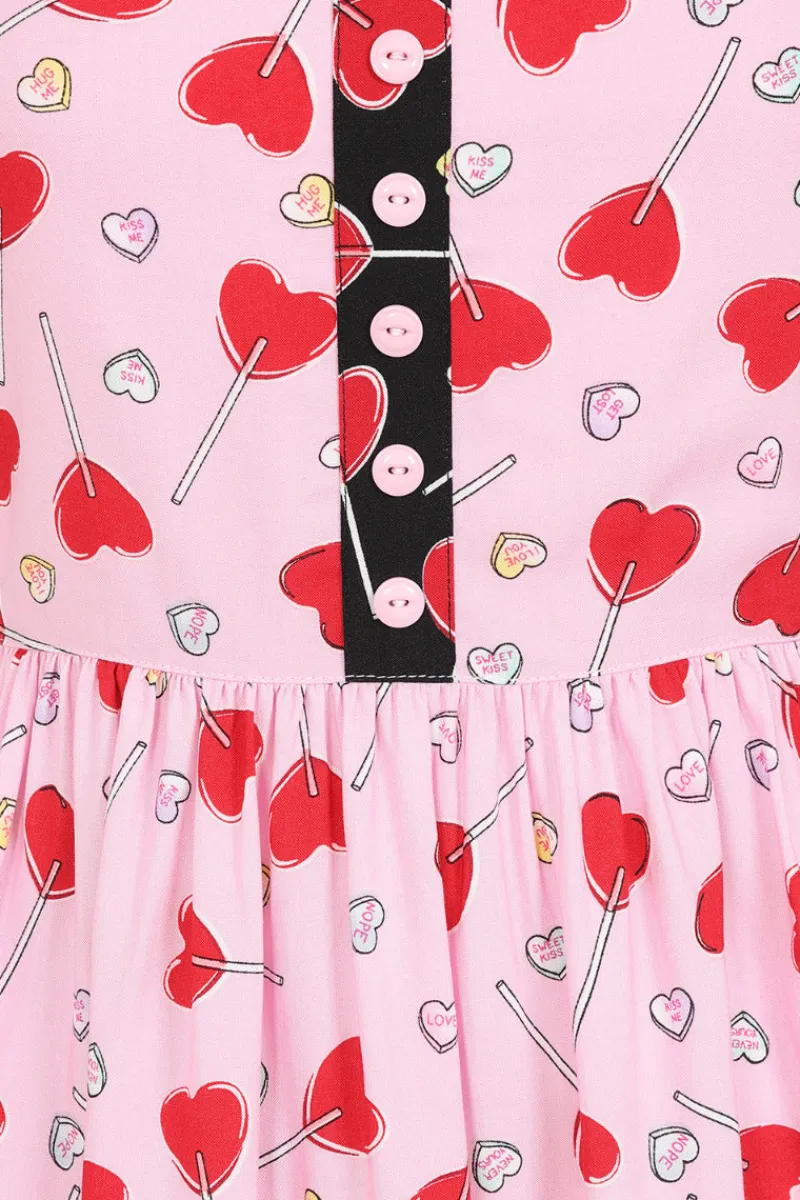 Hell Bunny Lollies Maxi Dress Pink New