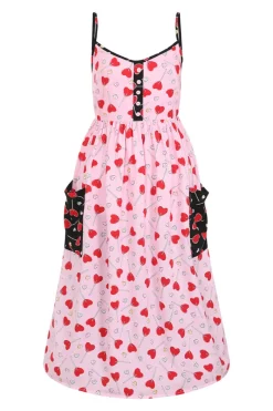 Hell Bunny Lollies Maxi Dress Pink New
