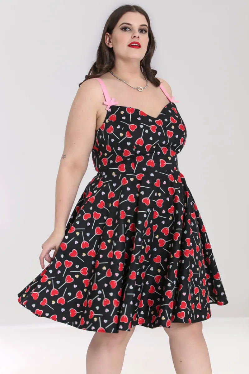 Hell Bunny Lollies Mid Dress Black Outlet