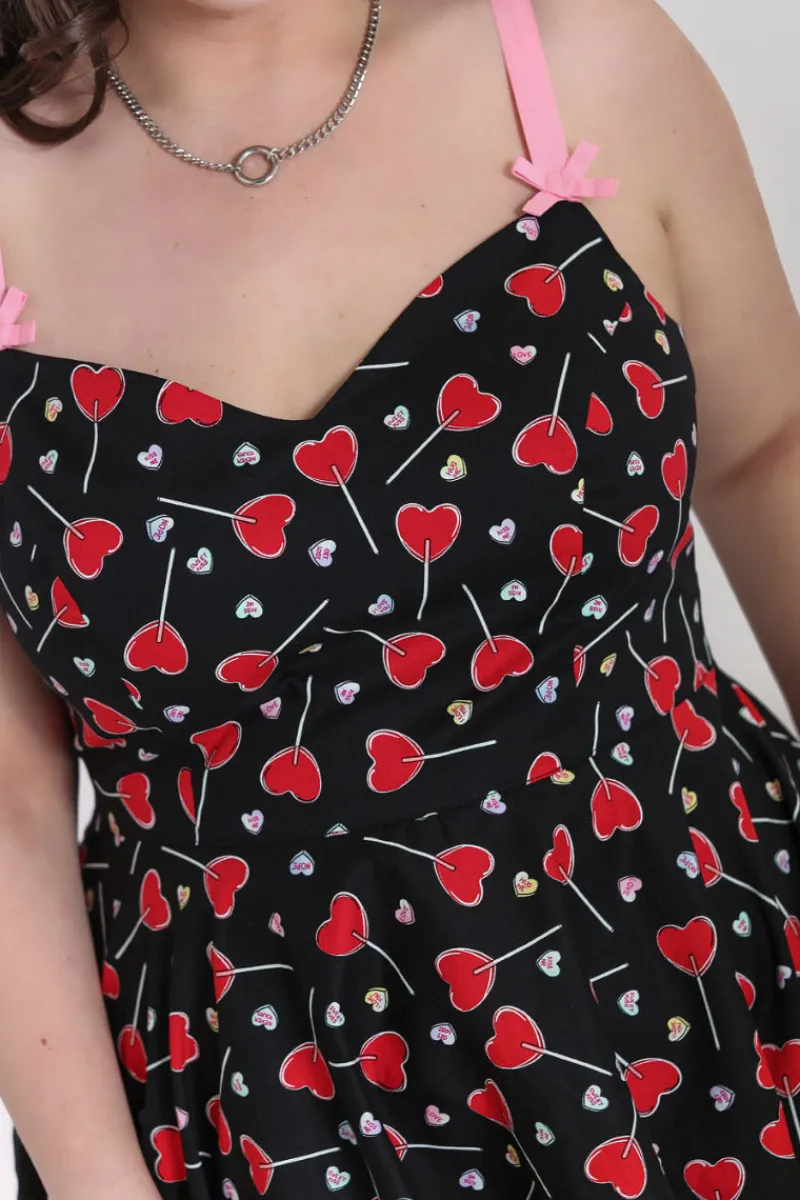 Hell Bunny Lollies Mid Dress Black Outlet