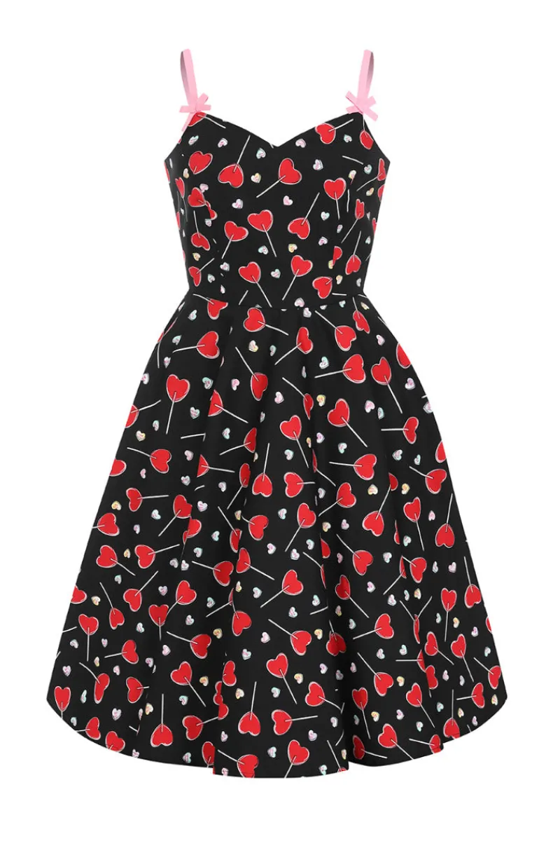 Hell Bunny Lollies Mid Dress Black Outlet