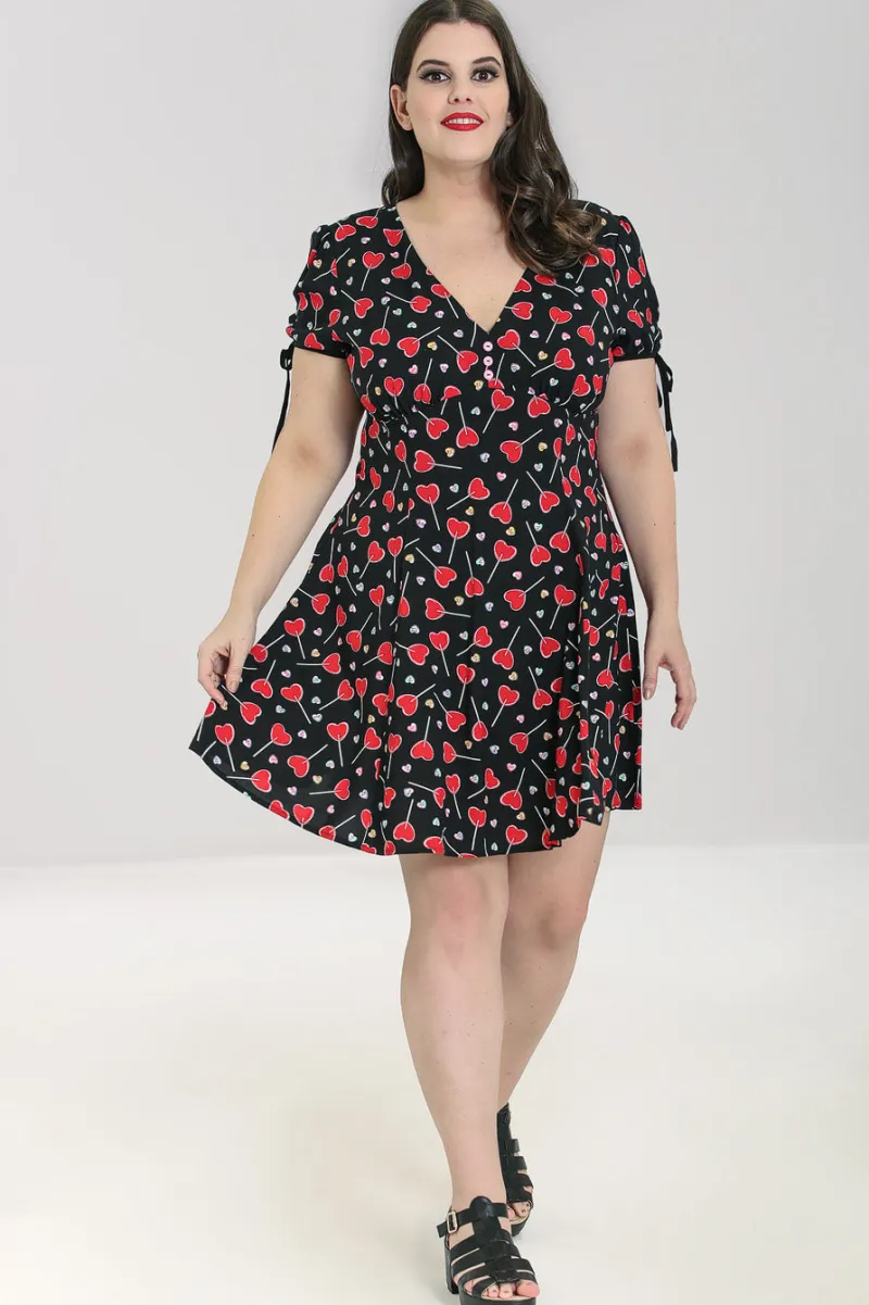 Hell Bunny Lollies Mini Dress Black Clearance