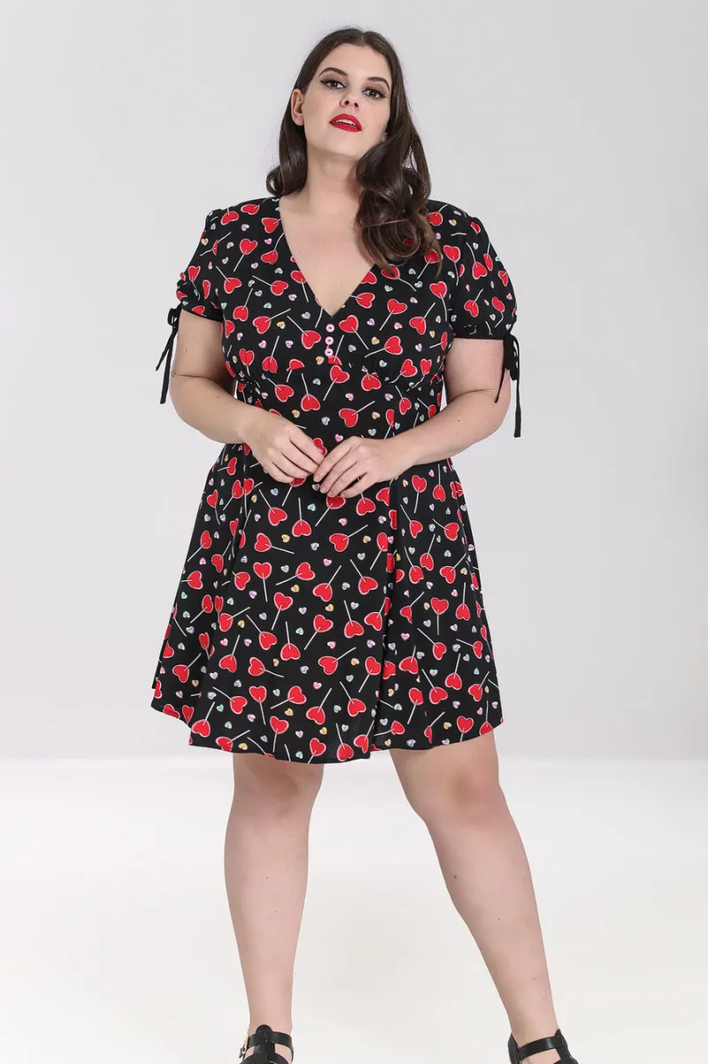 Hell Bunny Lollies Mini Dress Black Clearance