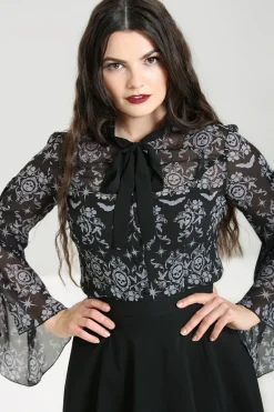 Hell Bunny Lost Whispers Blouse Black Online
