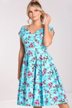 Hell Bunny Louella Dress Aqua Online