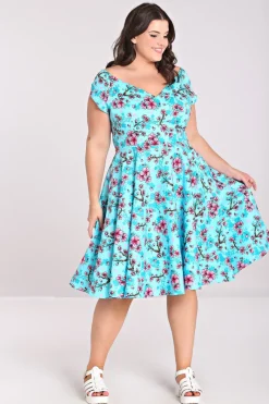 Hell Bunny Louella Dress Aqua Online