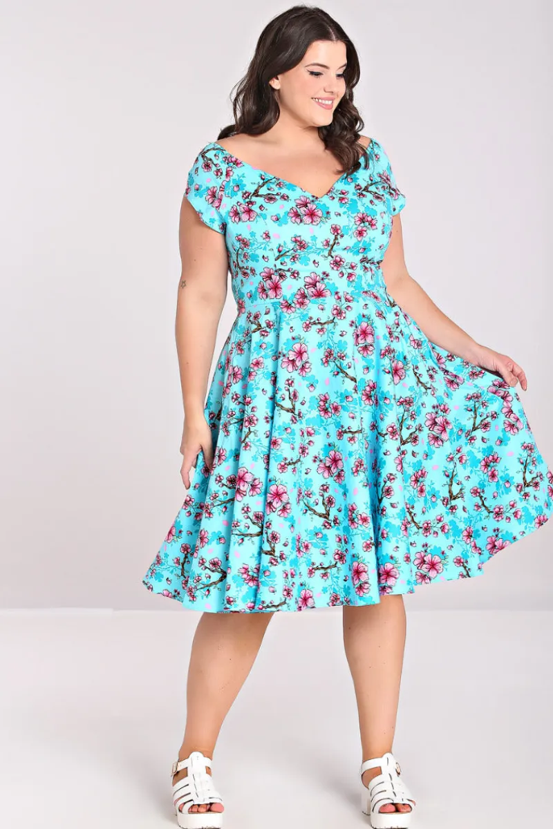 Hell Bunny Louella Dress Aqua Online