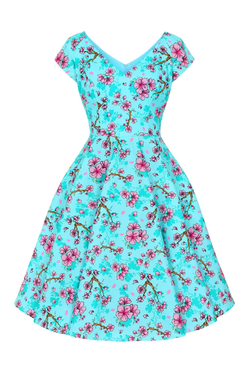 Hell Bunny Louella Dress Aqua Online