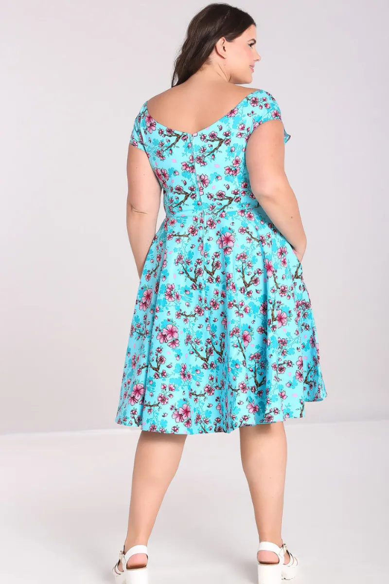 Hell Bunny Louella Dress Aqua Online