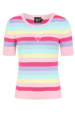 Hell Bunny Love Heart Top MultiColour Hot