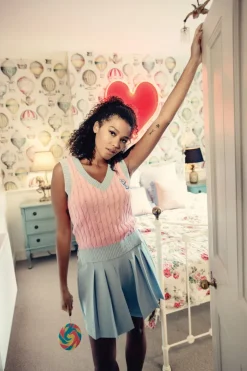 Hell Bunny Love Nope Vest Pink Discount