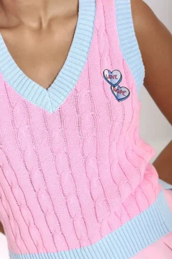 Hell Bunny Love Nope Vest Pink Discount