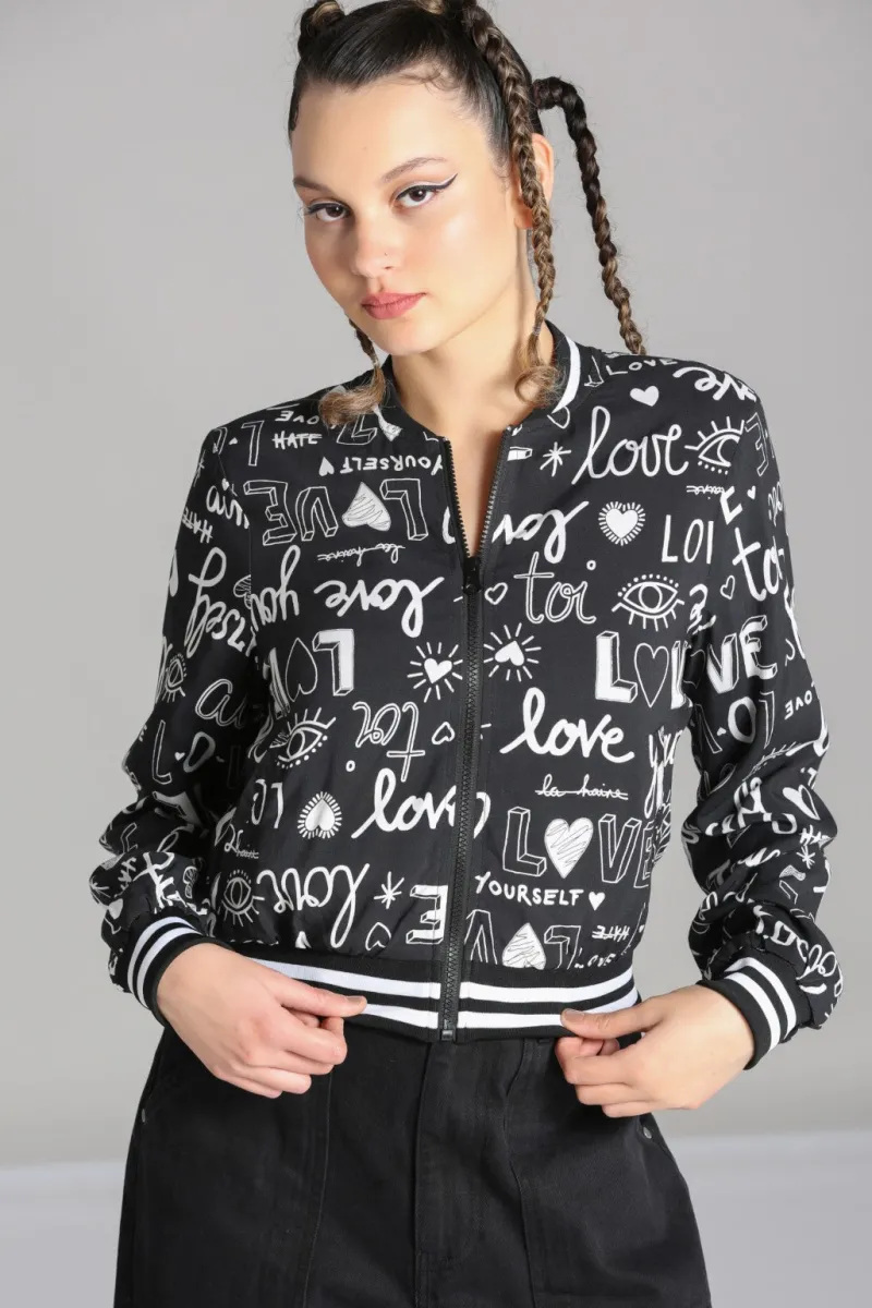 Hell Bunny Love Yourself Jacket Black Sale