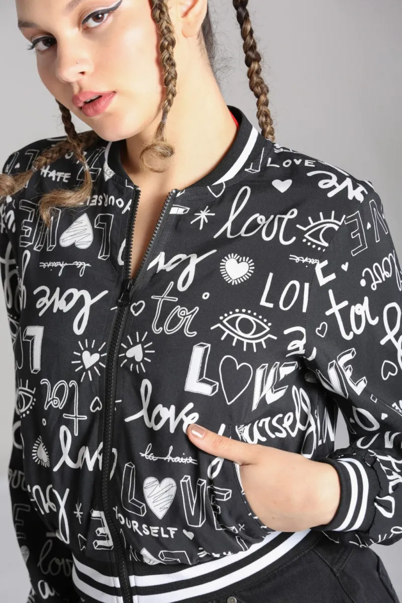 Hell Bunny Love Yourself Jacket Black Sale