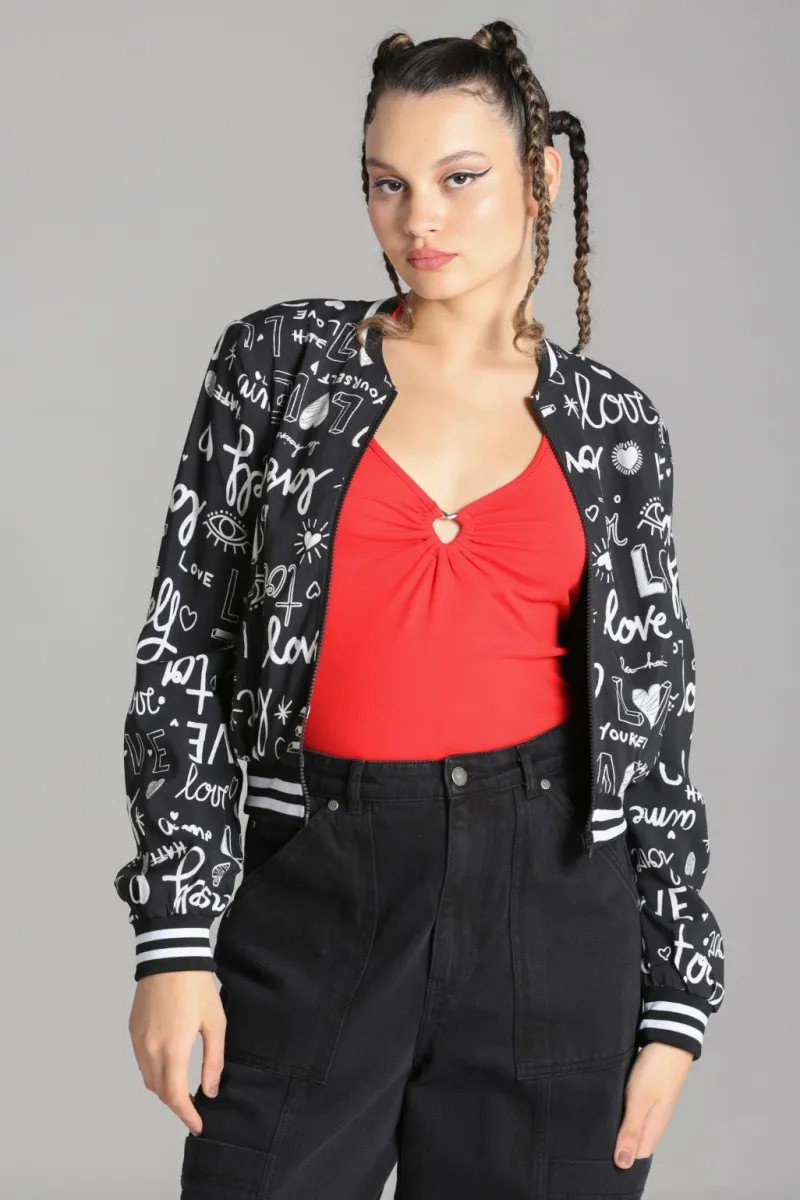 Hell Bunny Love Yourself Jacket Black Sale