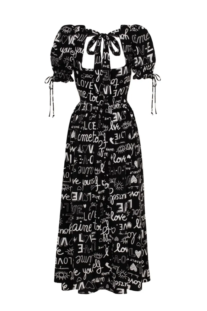 Hell Bunny Love Yourself Maxi Dress Black Discount