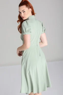 Hell Bunny Maddy Dress Green Outlet