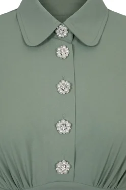 Hell Bunny Maddy Dress Green Outlet