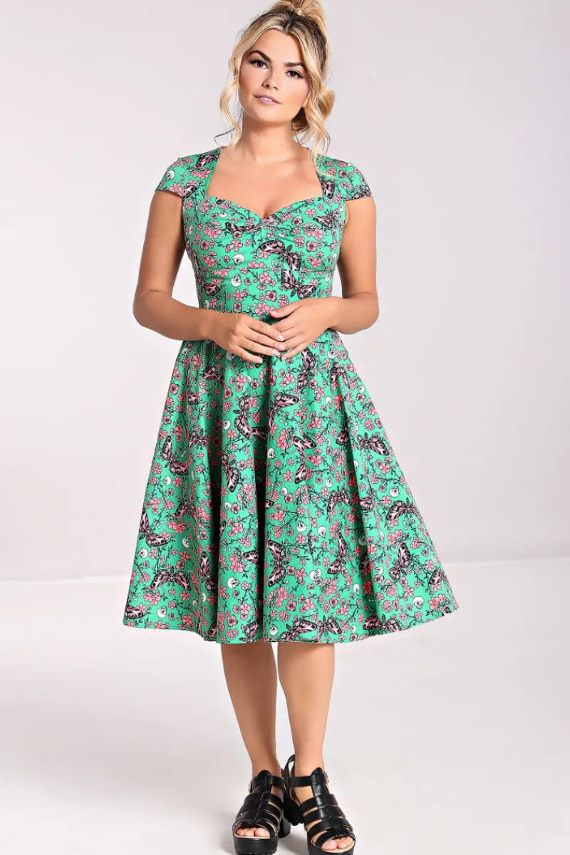 Hell Bunny Madilynn 50's Dress Green Clearance