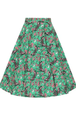 Hell Bunny Madilynn 50's Skirt Green Online