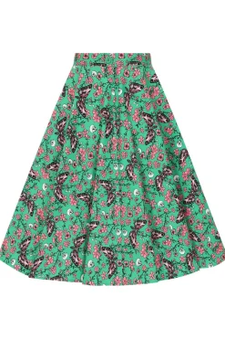 Hell Bunny Madilynn 50's Skirt Green Online