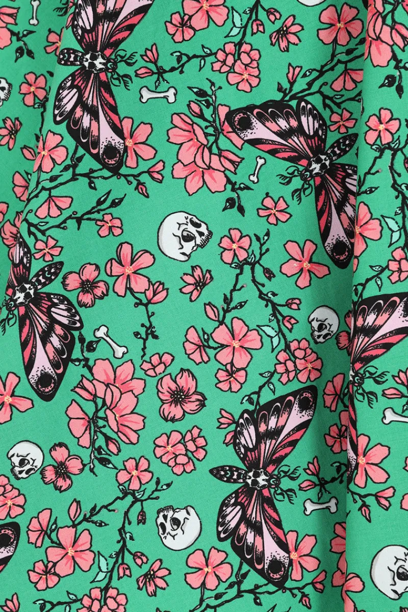 Hell Bunny Madilynn 50's Skirt Green Online